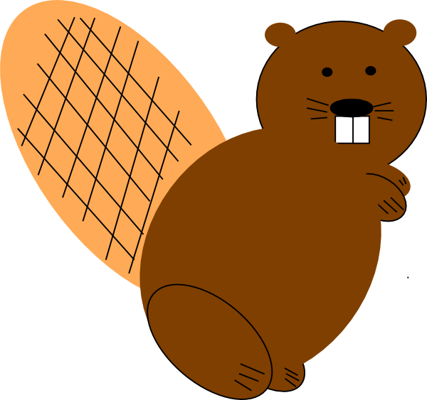 Cartoon Beaver Illustration PNG Image