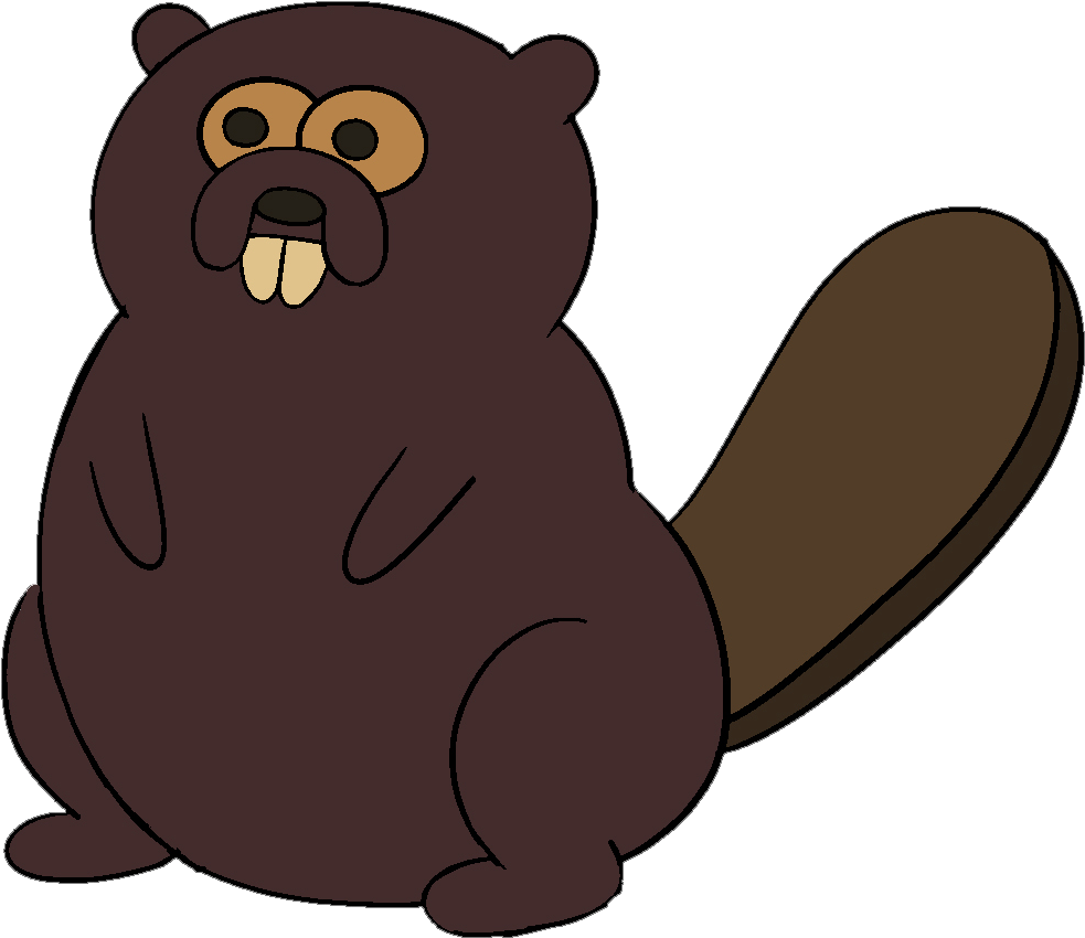 Cartoon Beaver Illustration PNG Image