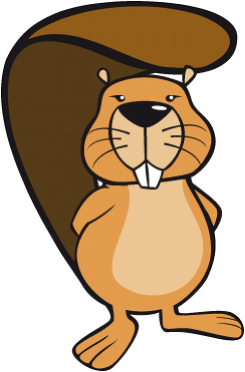 Cartoon Beaver Standing PNG Image