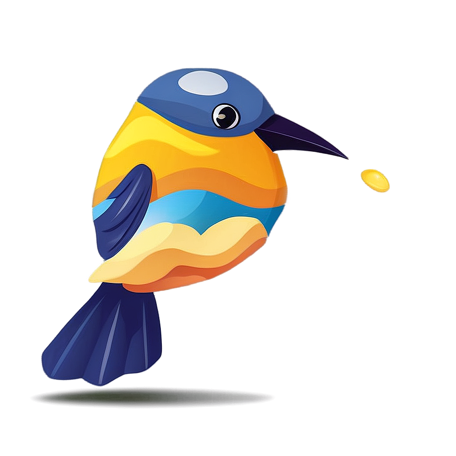 Cartoon Bird At Sunset Png Jks99 PNG Image