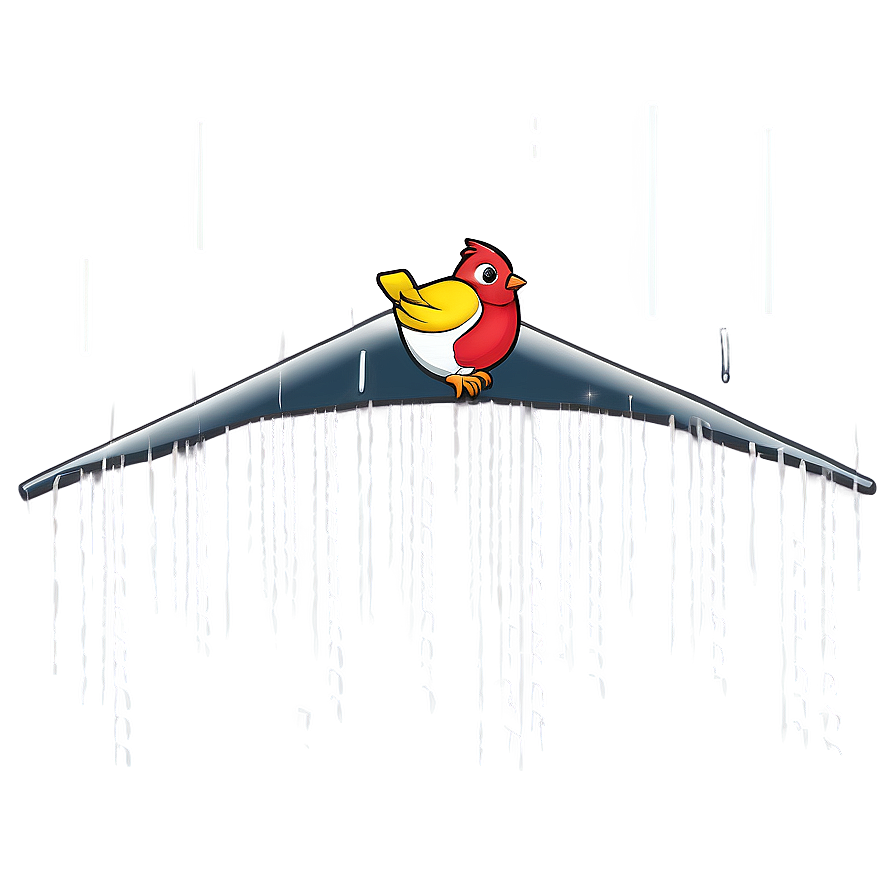 Cartoon Bird In Rain Png Dam87 PNG Image