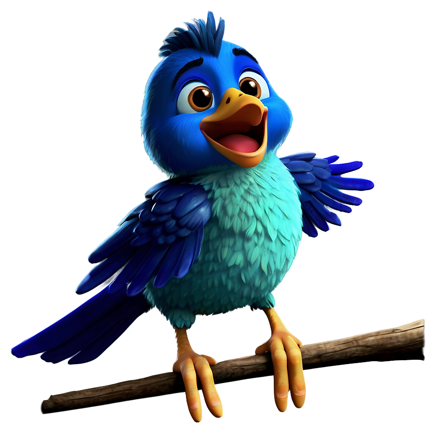 Cartoon Bird Singing Png Dga PNG Image