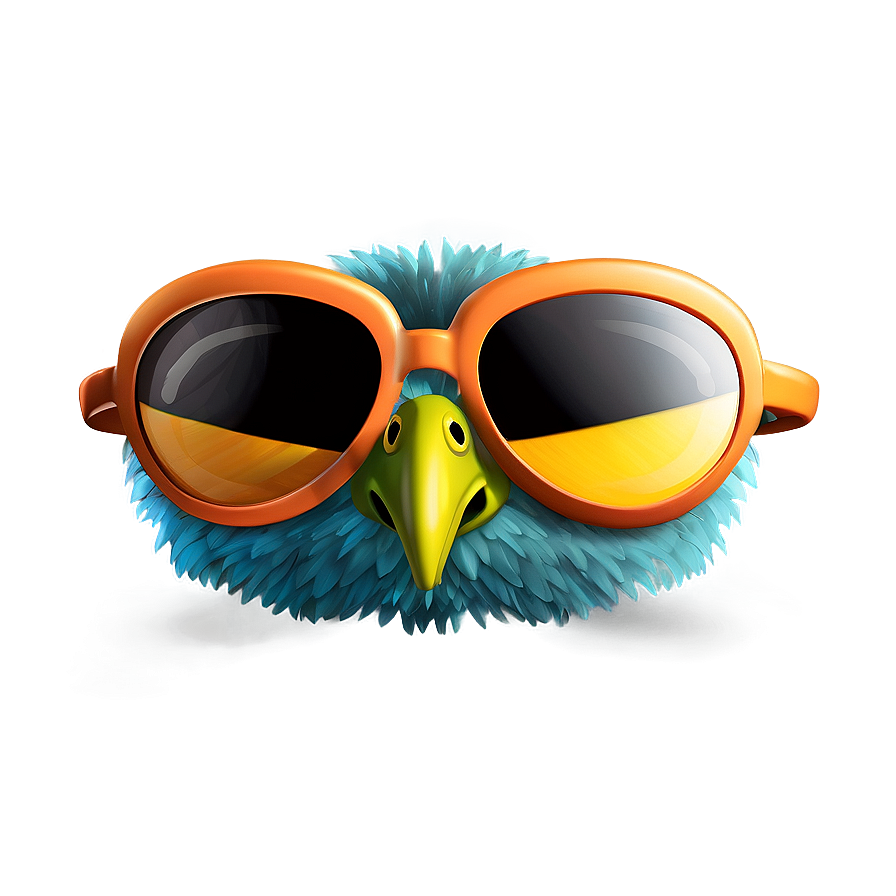 Cartoon Bird With Sunglasses Png 06202024 PNG Image