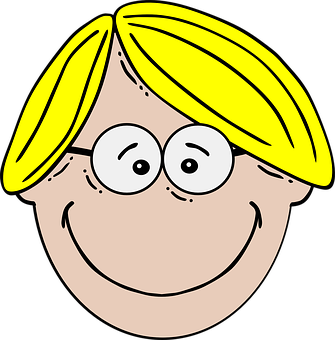 Cartoon Blond Hair Character PNG Image