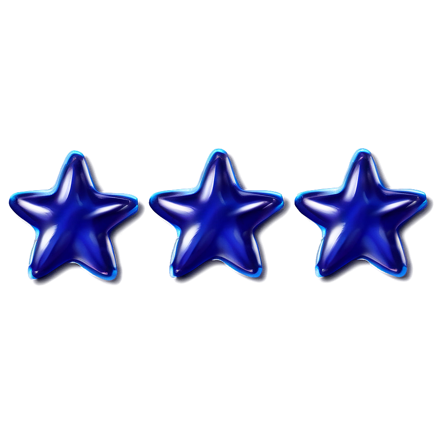 Cartoon Blue Stars Png 06252024 PNG Image