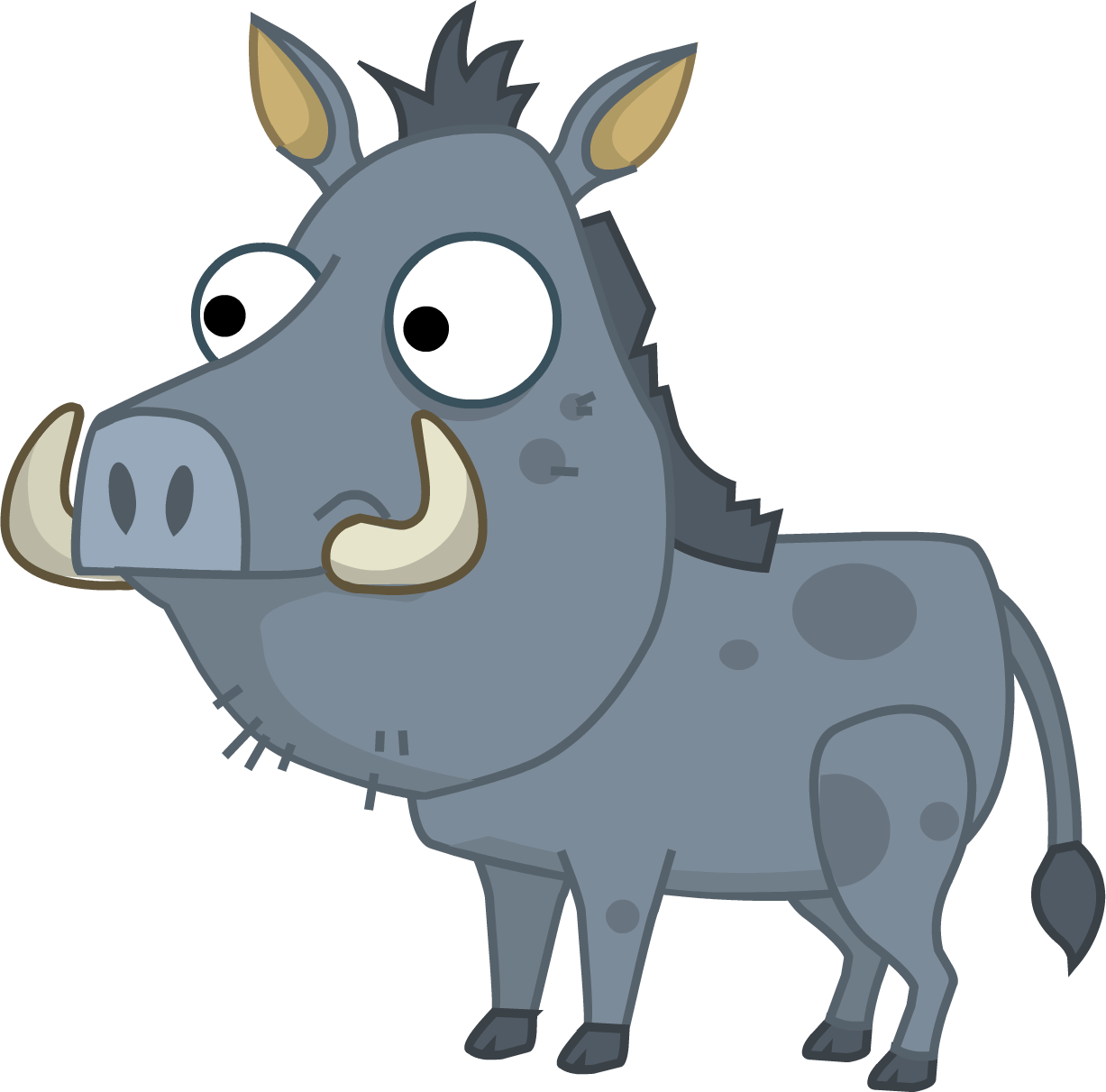 Cartoon Boar Illustration PNG Image