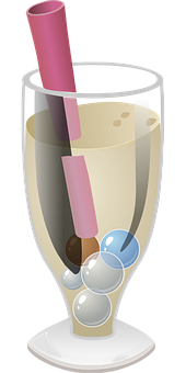 Cartoon Bubble Tea Glass PNG Image