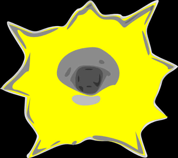 Cartoon Bullet Hole Graphic PNG Image