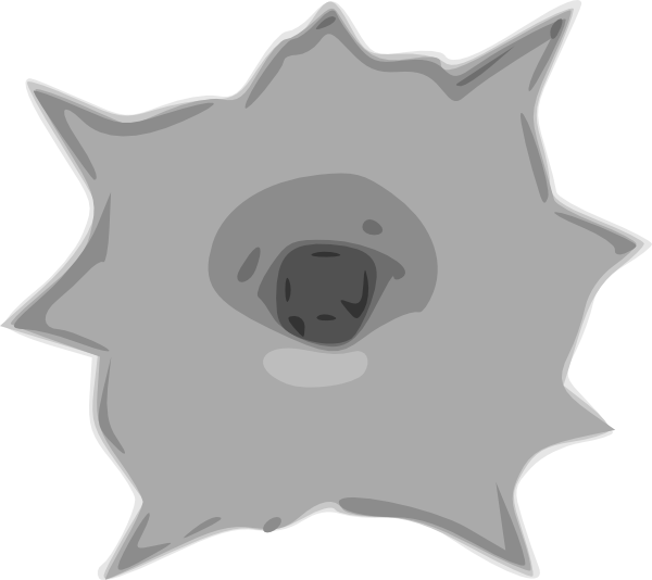 Cartoon Bullet Hole_ Graphic.png PNG Image