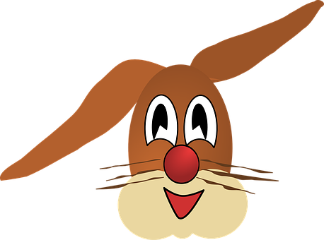 Cartoon Bunny Face Vector PNG Image