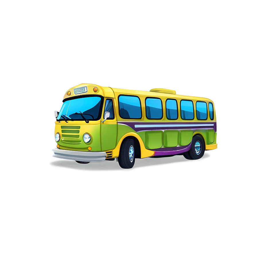 Cartoon Bus At Night Png Eeb PNG Image