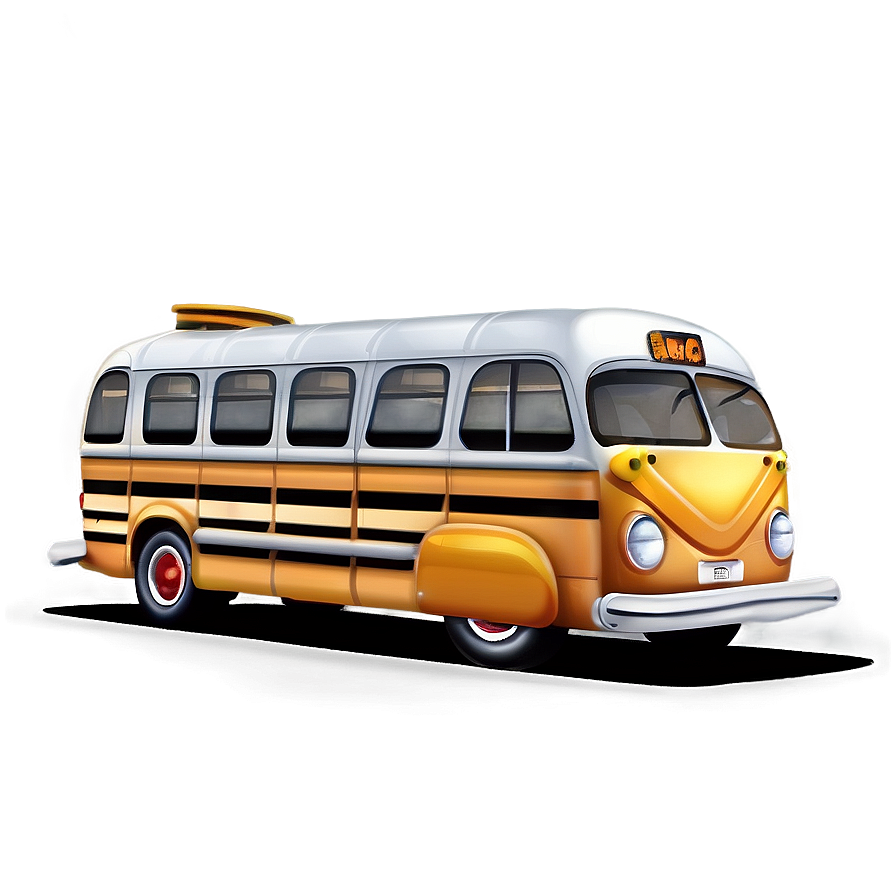 Cartoon Bus In City Png 64 PNG Image