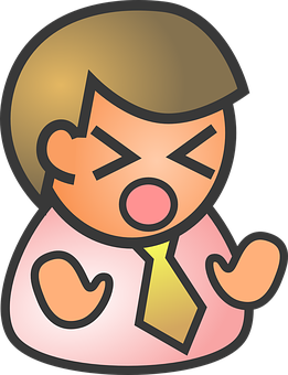 Cartoon Businessman Expression PNG Image