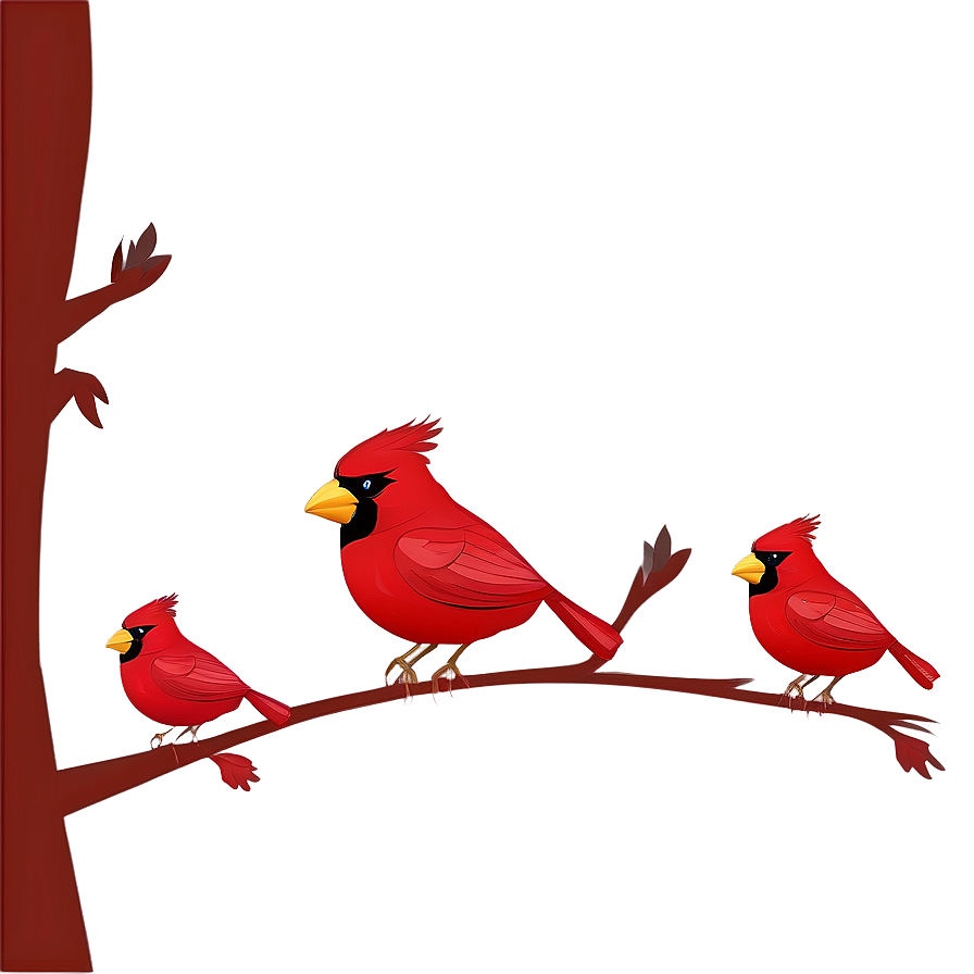 Cartoon Cardinal Family Png Cea24 PNG Image