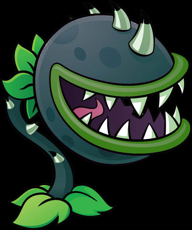 Cartoon Carnivorous Plant Character PNG Image