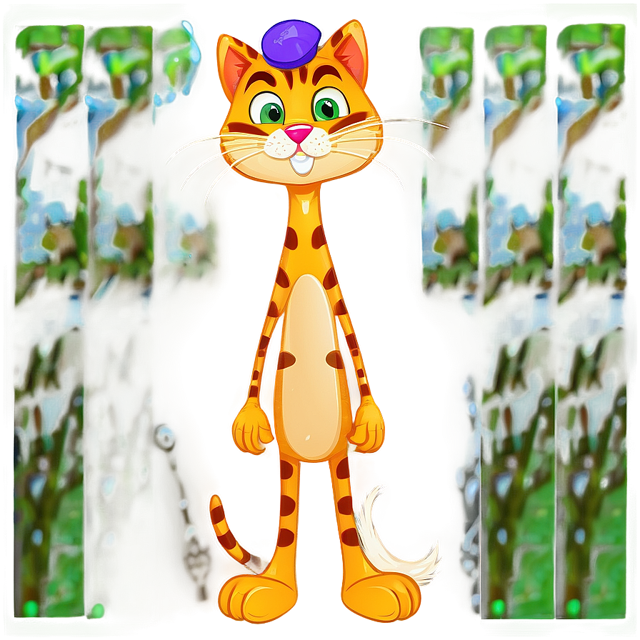 Cartoon Cat Character Png C PNG Image