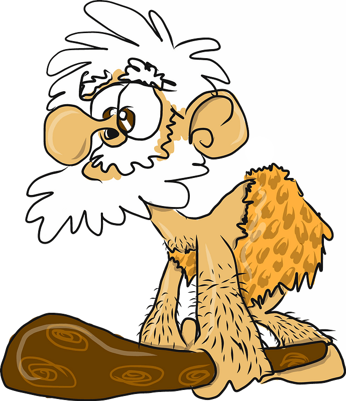 Cartoon Caveman Illustration PNG Image