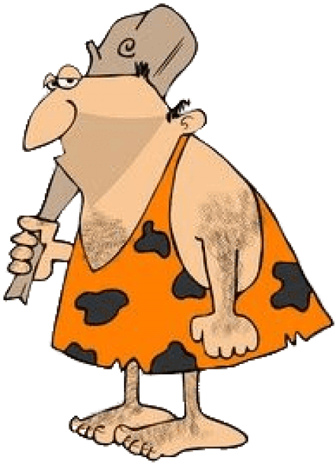 Cartoon Caveman With Club PNG Image