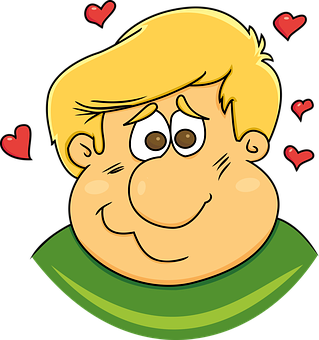 Cartoon Character In Love PNG Image