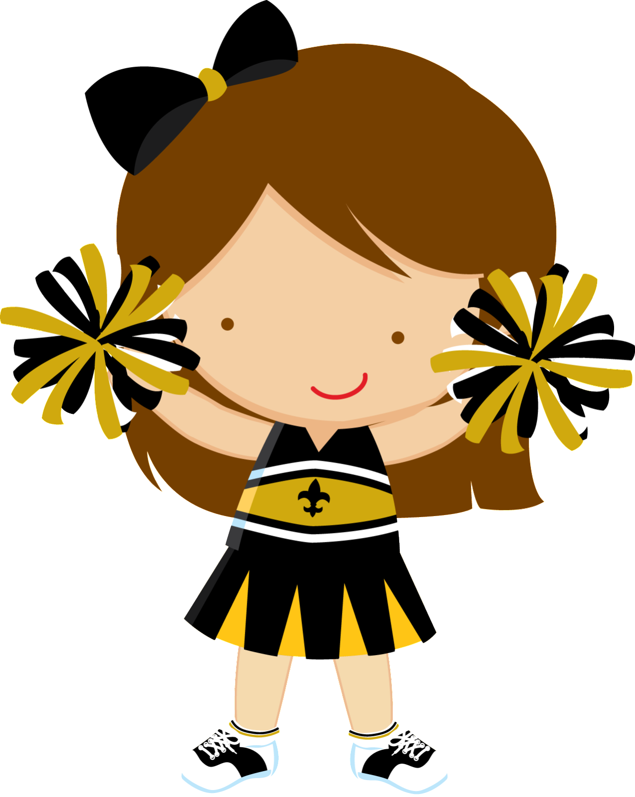 Cartoon Cheerleader Clipart PNG Image