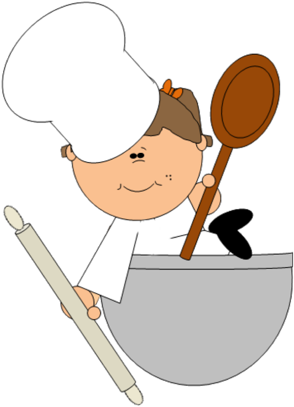 Cartoon Chef With Utensils PNG Image