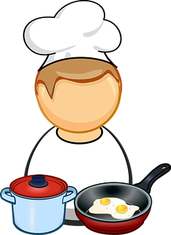 Cartoon Chefwith Cookware PNG Image