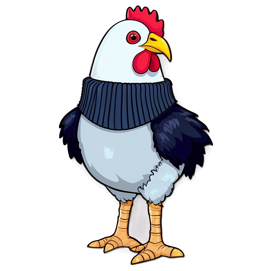 Cartoon Chicken In Sweater Png Tub51 PNG Image