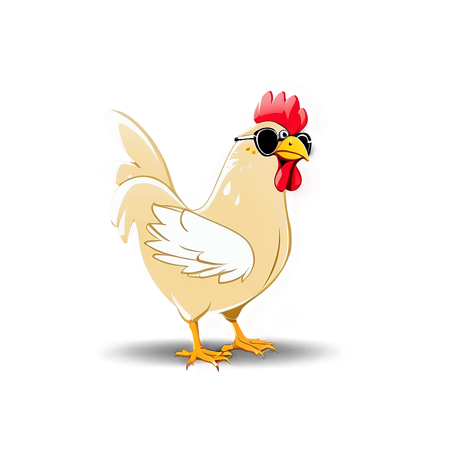 Cartoon Chicken With Sunglasses Png Lhd7 PNG Image