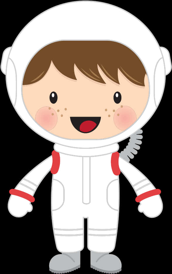 Cartoon Child Astronaut Illustration PNG Image