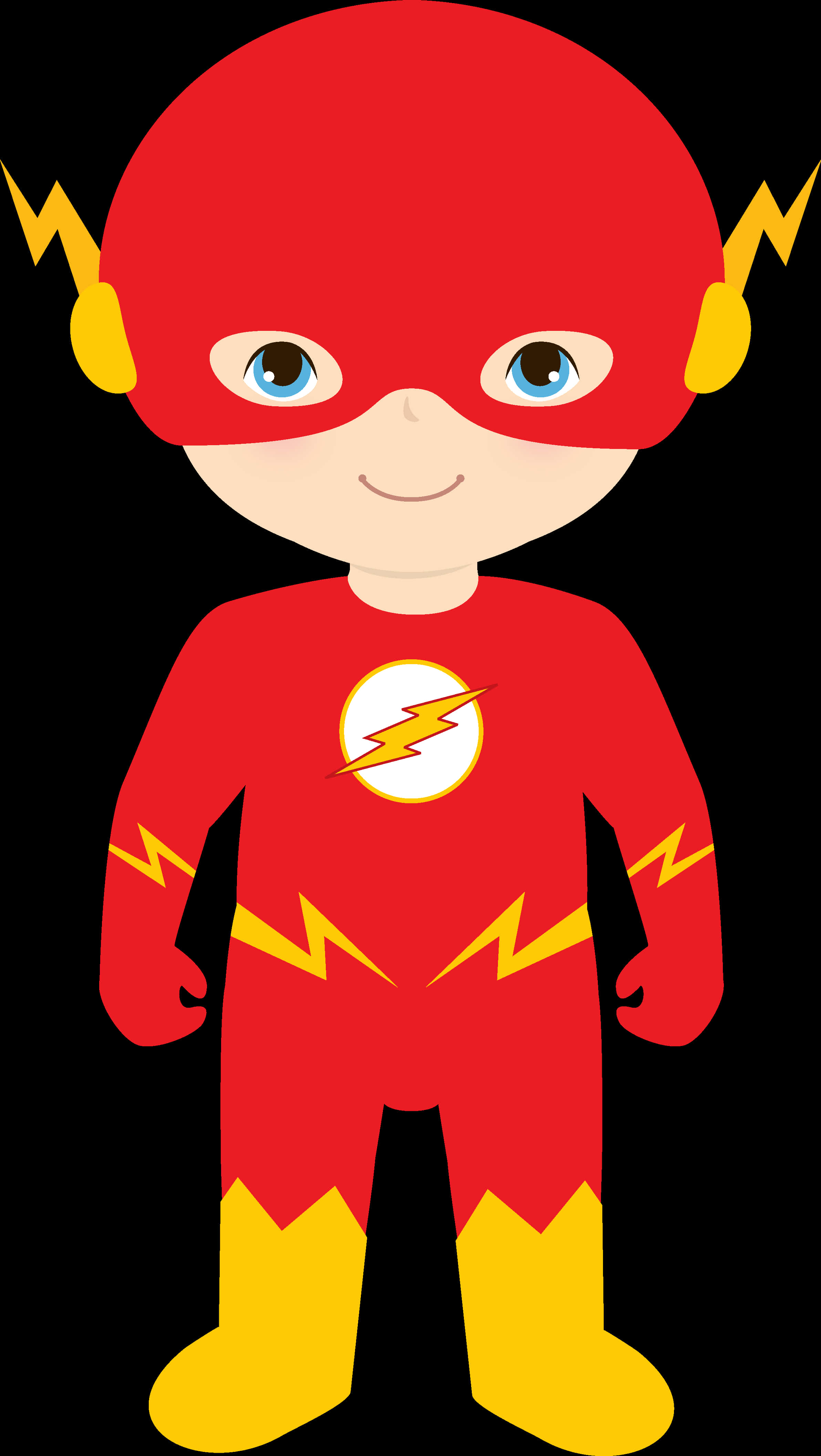 Cartoon Child Dressedas Flash PNG Image