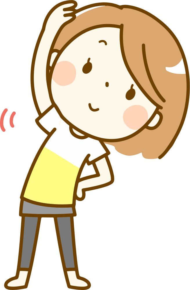 Cartoon Child Stretching PNG Image