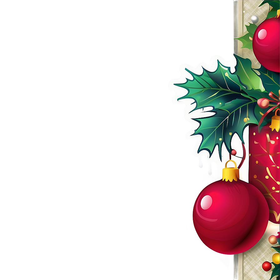 Cartoon Christmas Border Png Aux PNG Image