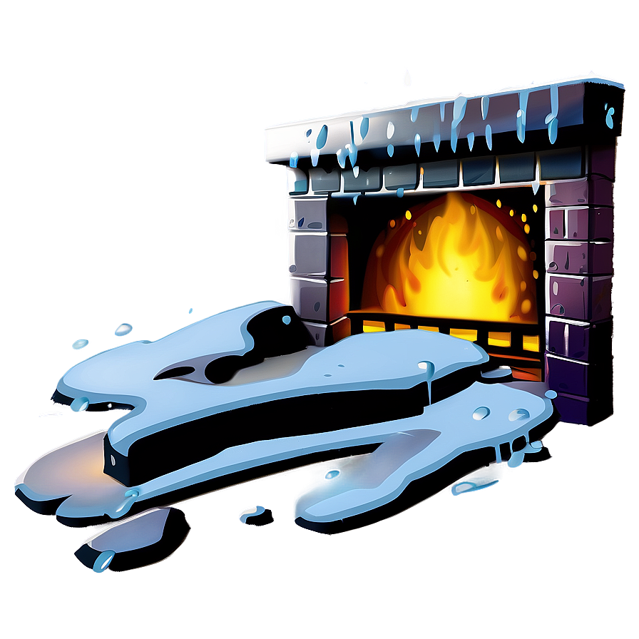 Cartoon Christmas Fireplace Png Fxj20 PNG Image