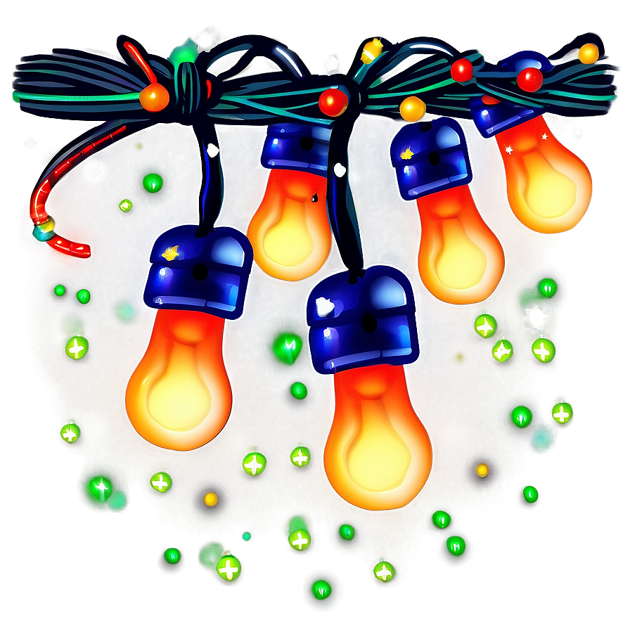 Cartoon Christmas Lights Decoration Png 06282024 PNG Image