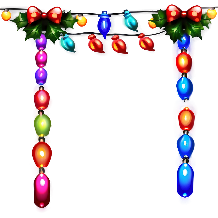 Cartoon Christmas Lights Decoration Png Aaq50 PNG Image