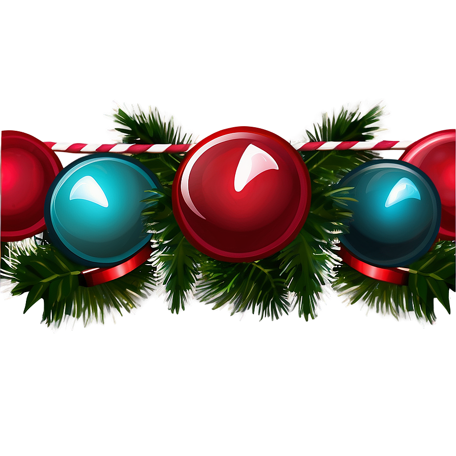 Cartoon Christmas Lights Garland Png Nuu33 PNG Image