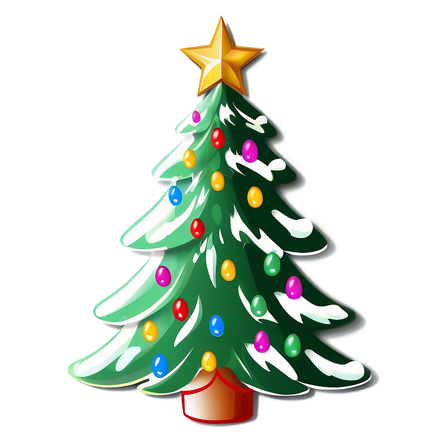 Cartoon Christmas Tree A PNG Image