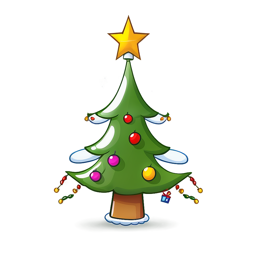 Cartoon Christmas Tree Celebration Png 56 PNG Image