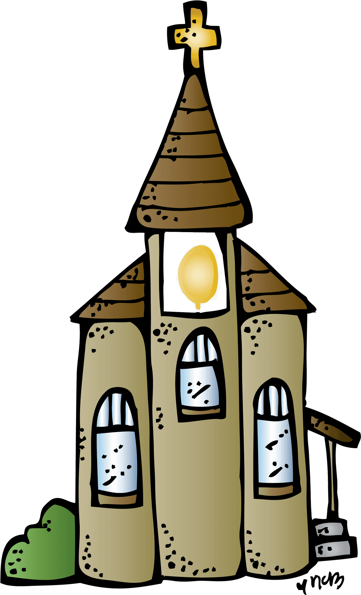 Cartoon Church Clipart PNG Image