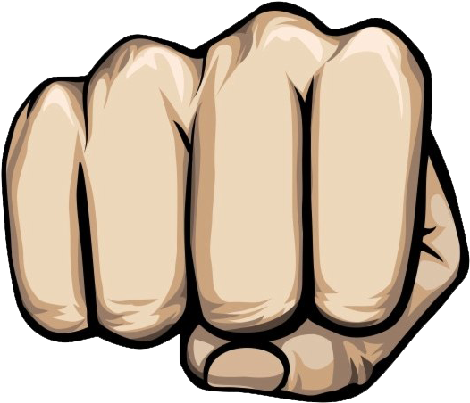 Cartoon Clenched Fist Illustration PNG Image