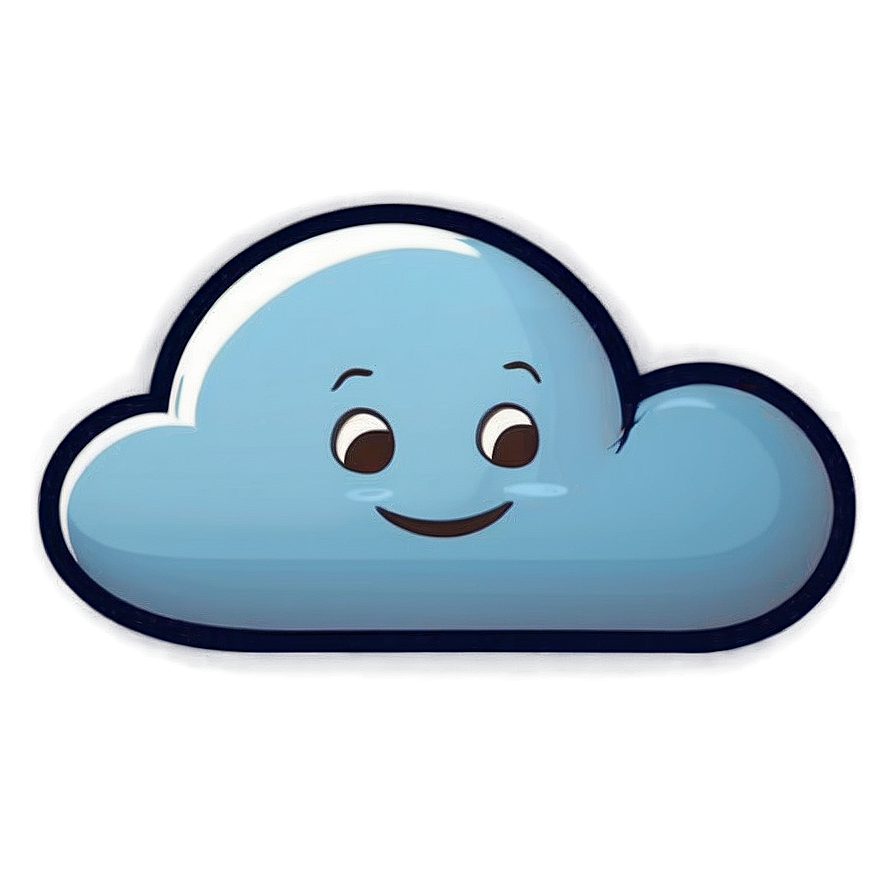 Cartoon Cloud Emoji Png Drs12 PNG Image