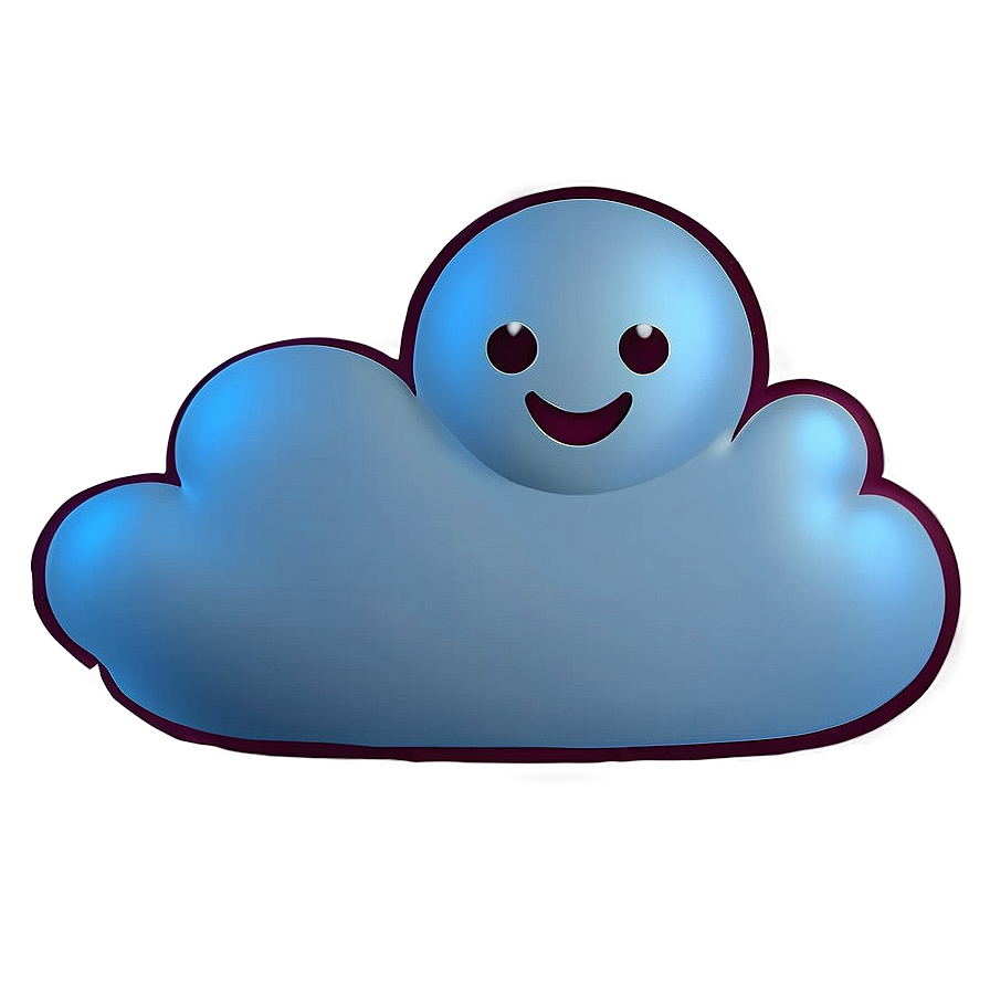 Cartoon Cloud Emoji Png Rct97 PNG Image