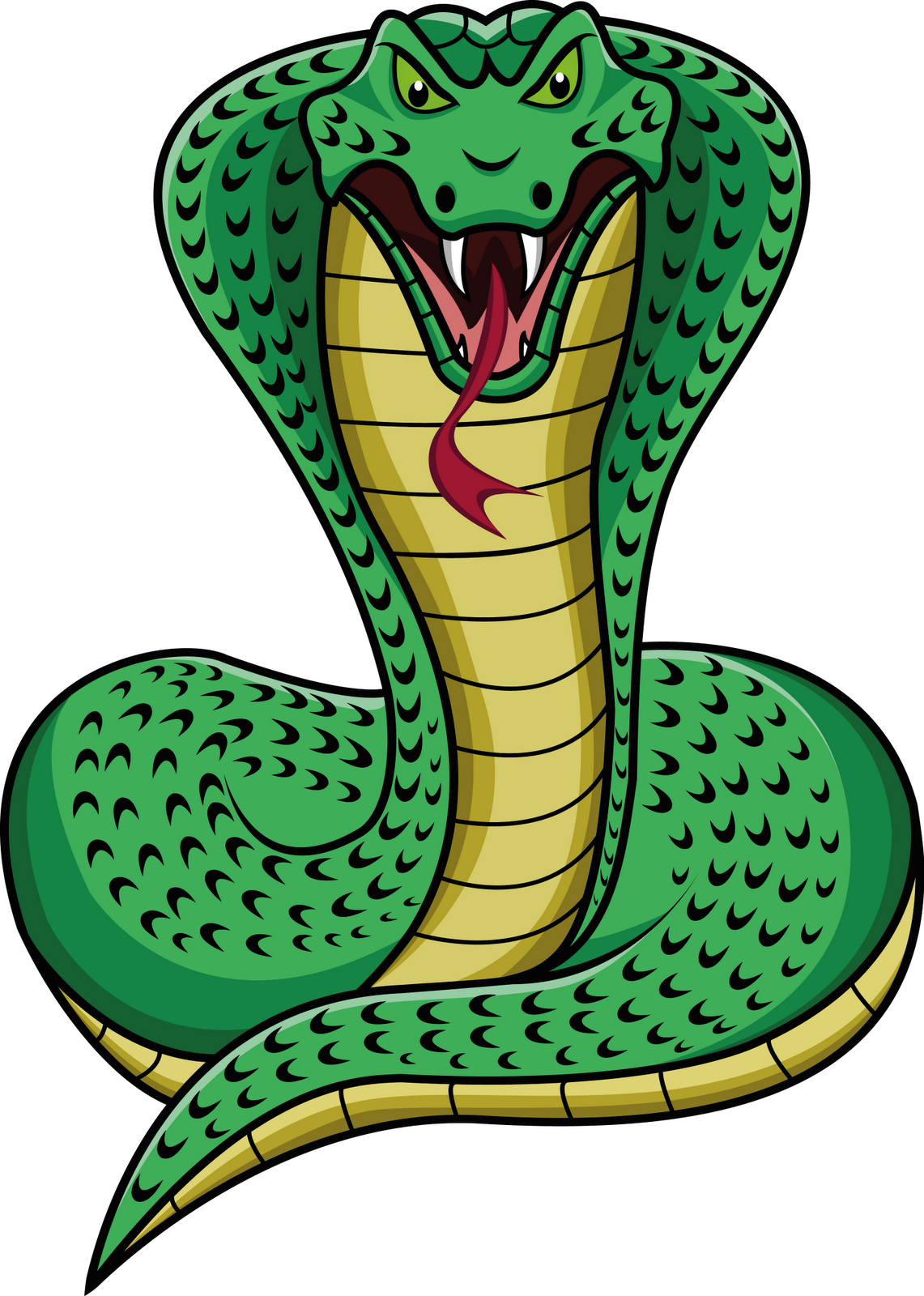 Cartoon Cobra Illustration PNG Image