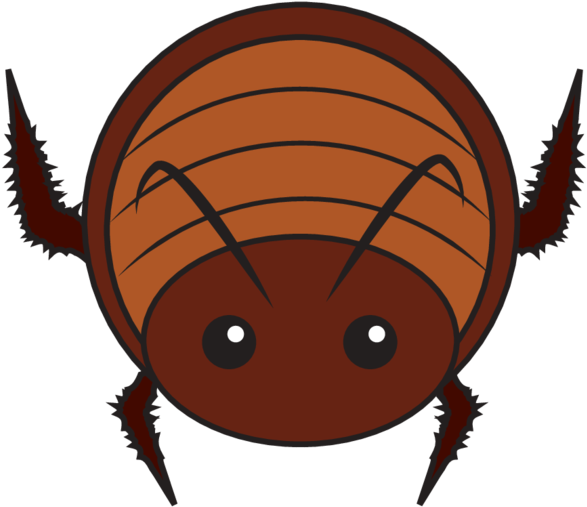 Cartoon Cockroach Top View PNG Image