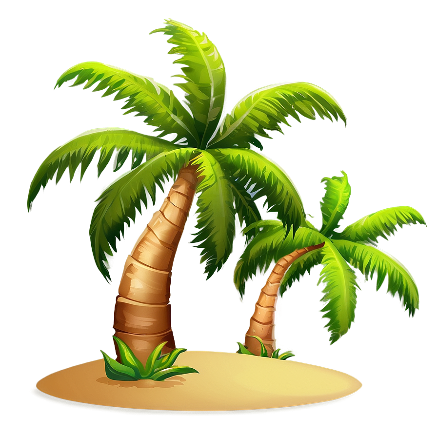 Cartoon Coconut Palm Tree Png Tbw PNG Image