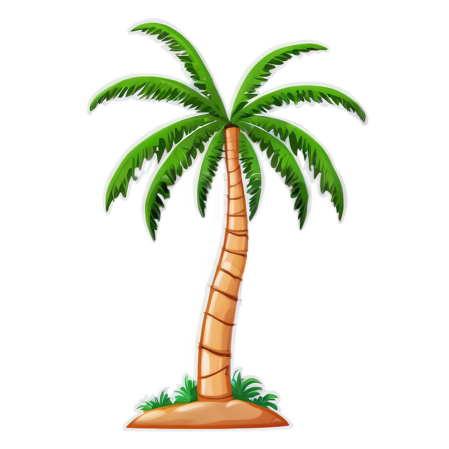 Cartoon Coconut Palm Tree Png Xib PNG Image