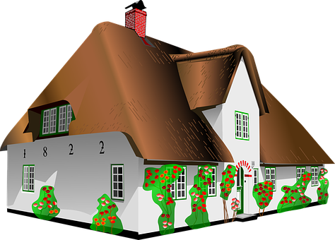 Cartoon Cottage Illustration PNG Image