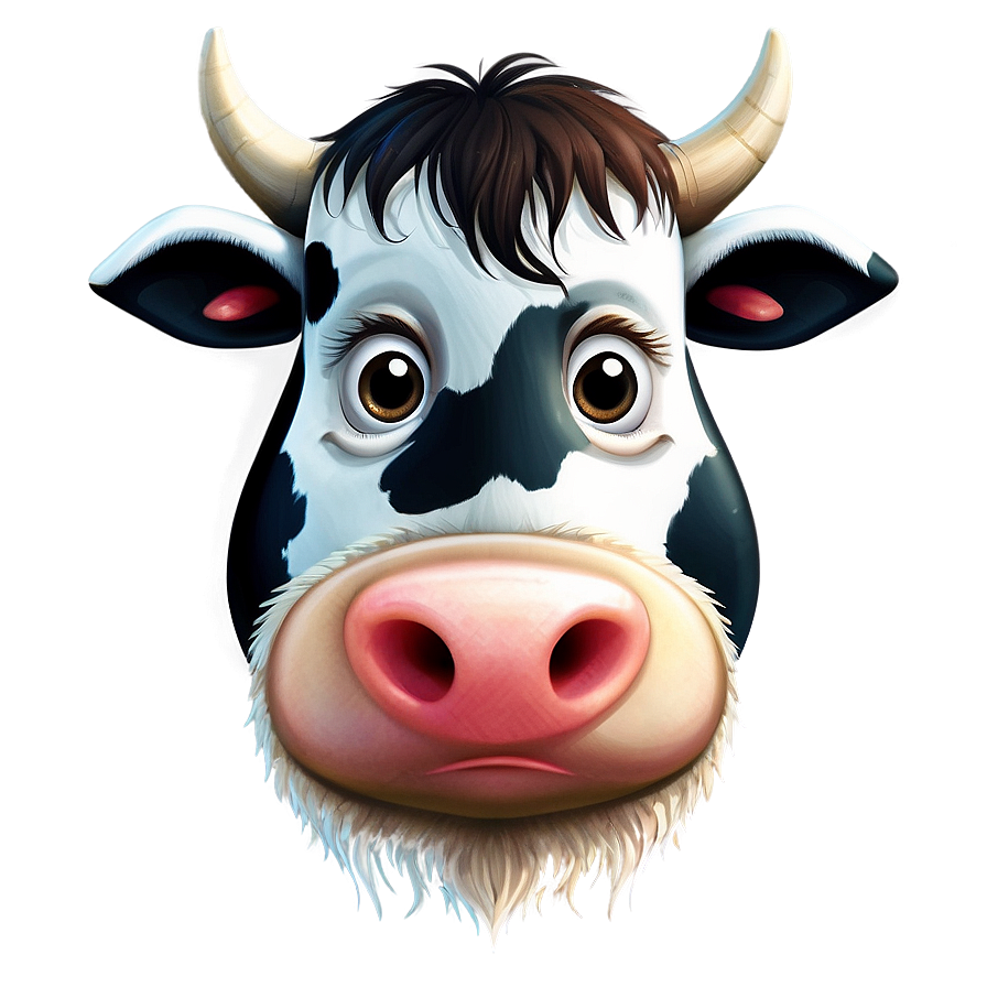 Cartoon Cow Face Png 06212024 PNG Image