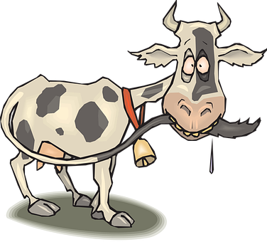 Cartoon Cow Illustration PNG Image