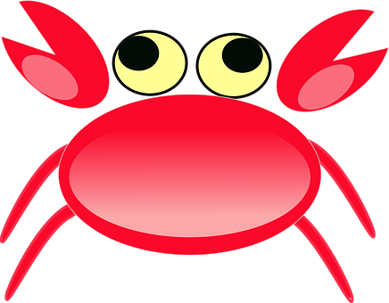 Cartoon Crab Graphic PNG Image